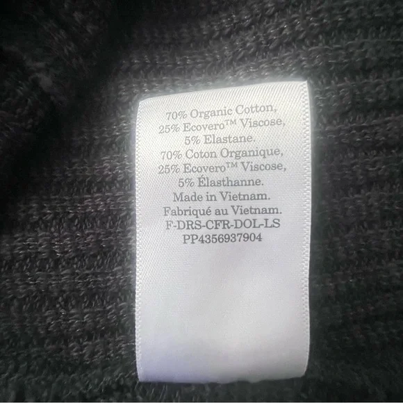 Everlane The Rib-Knit Cap-Sleeve Midi Dress Size L Black EUC - Picture 16 of 16